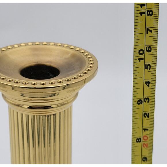 Vintage Smithsonian Institution Collection Baldwin Brass Candlestick 10" Tall - Picture 15 of 15